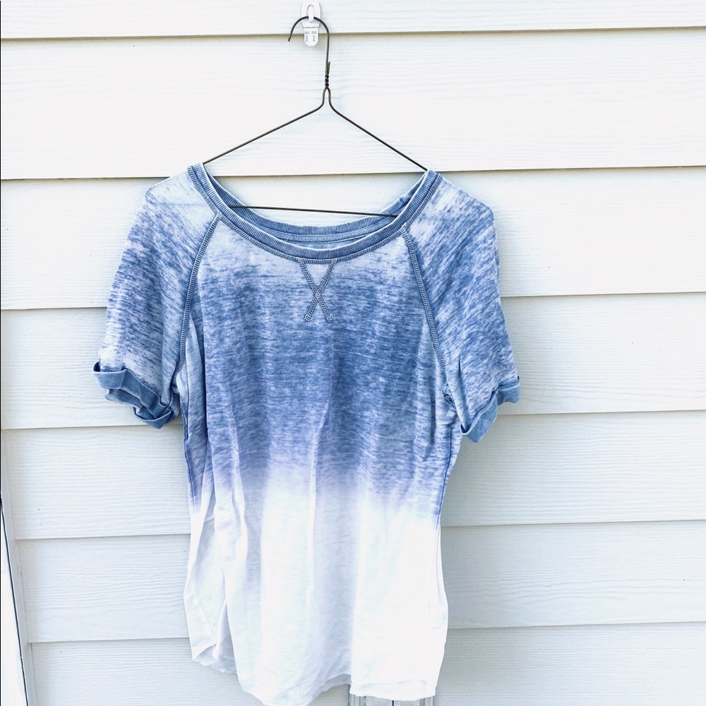 Purple to white ombré top